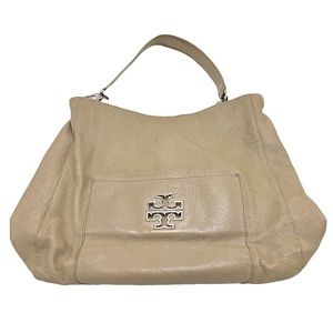 Tory Burch tan pebbled leather bag